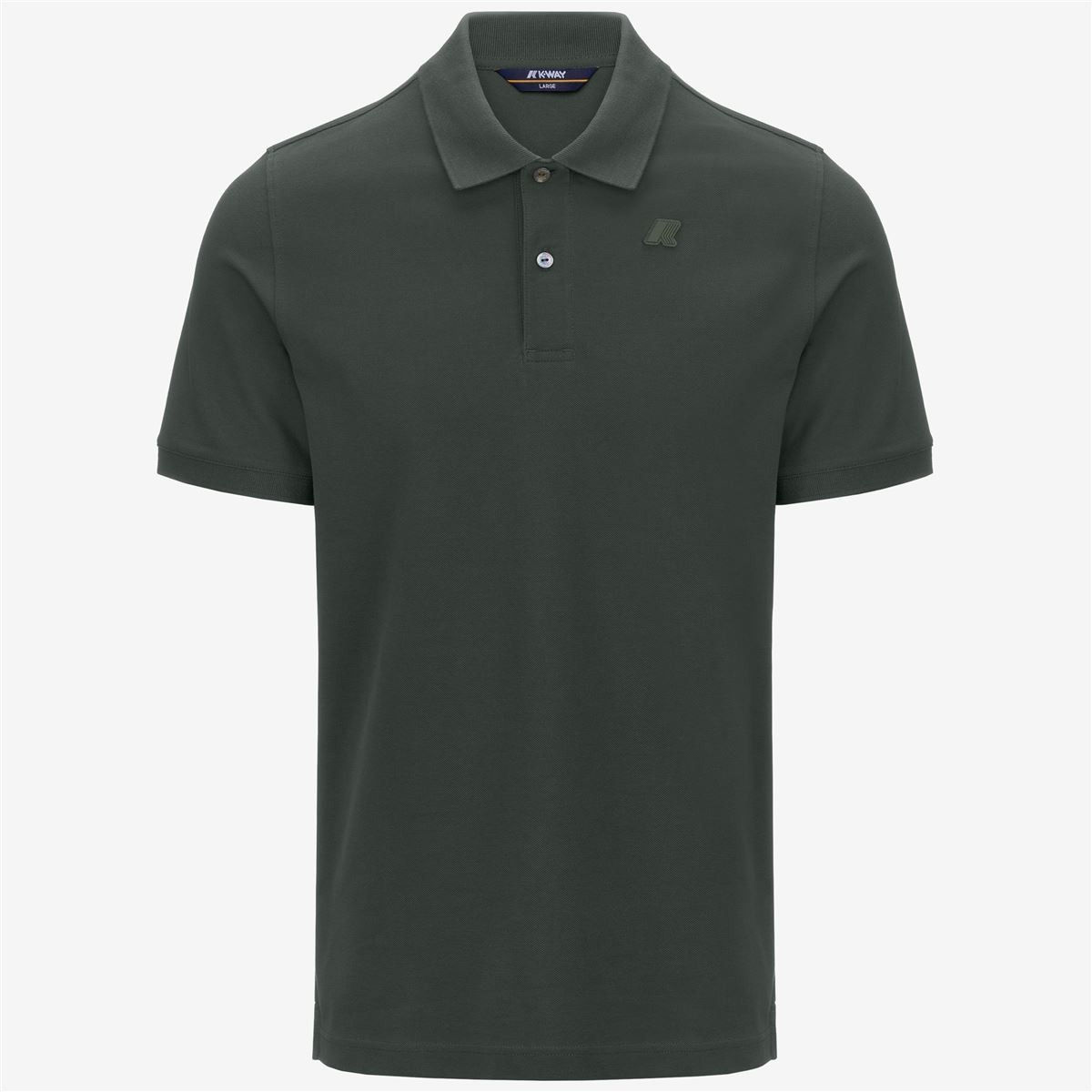POLERA K-WAY MEN AMEDEE PIQUE GREEN BLACKISH - 1