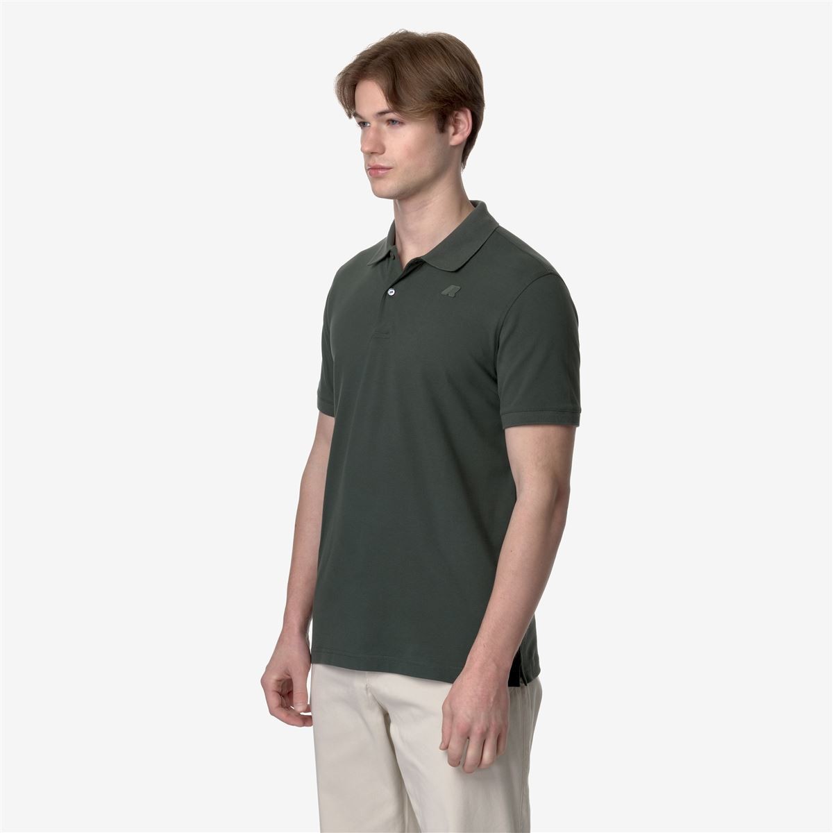 POLERA K-WAY MEN AMEDEE PIQUE GREEN BLACKISH - 3