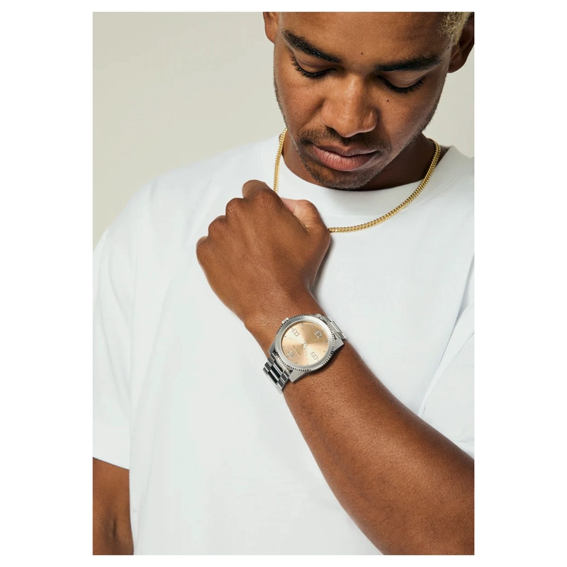 RELOJ NIXON CORPORAL SILVER CORAL - 6