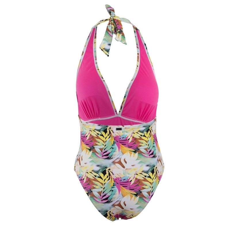 TRAJE DE BAÑO AMARRE EN CUELLO MULTICOLOR - 3