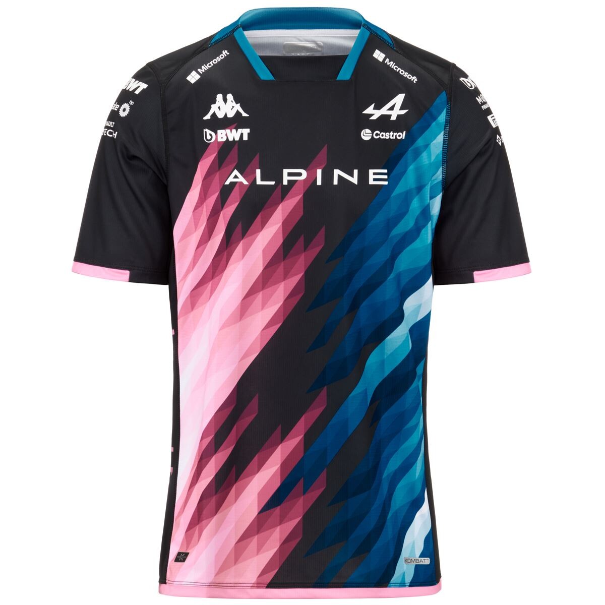 CAMISETA PILOTO KAPPA MEN KOMBAT 2024 ALPINE F1 BLACK BLUE - 1