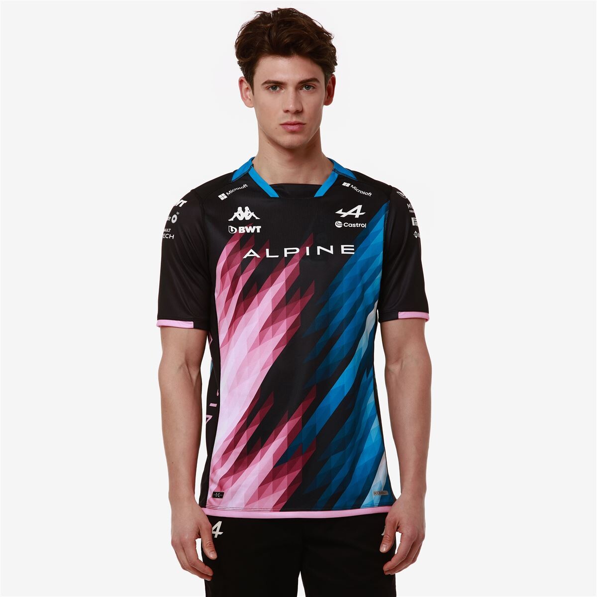 CAMISETA PILOTO KAPPA MEN KOMBAT 2024 ALPINE F1 BLACK BLUE - 2