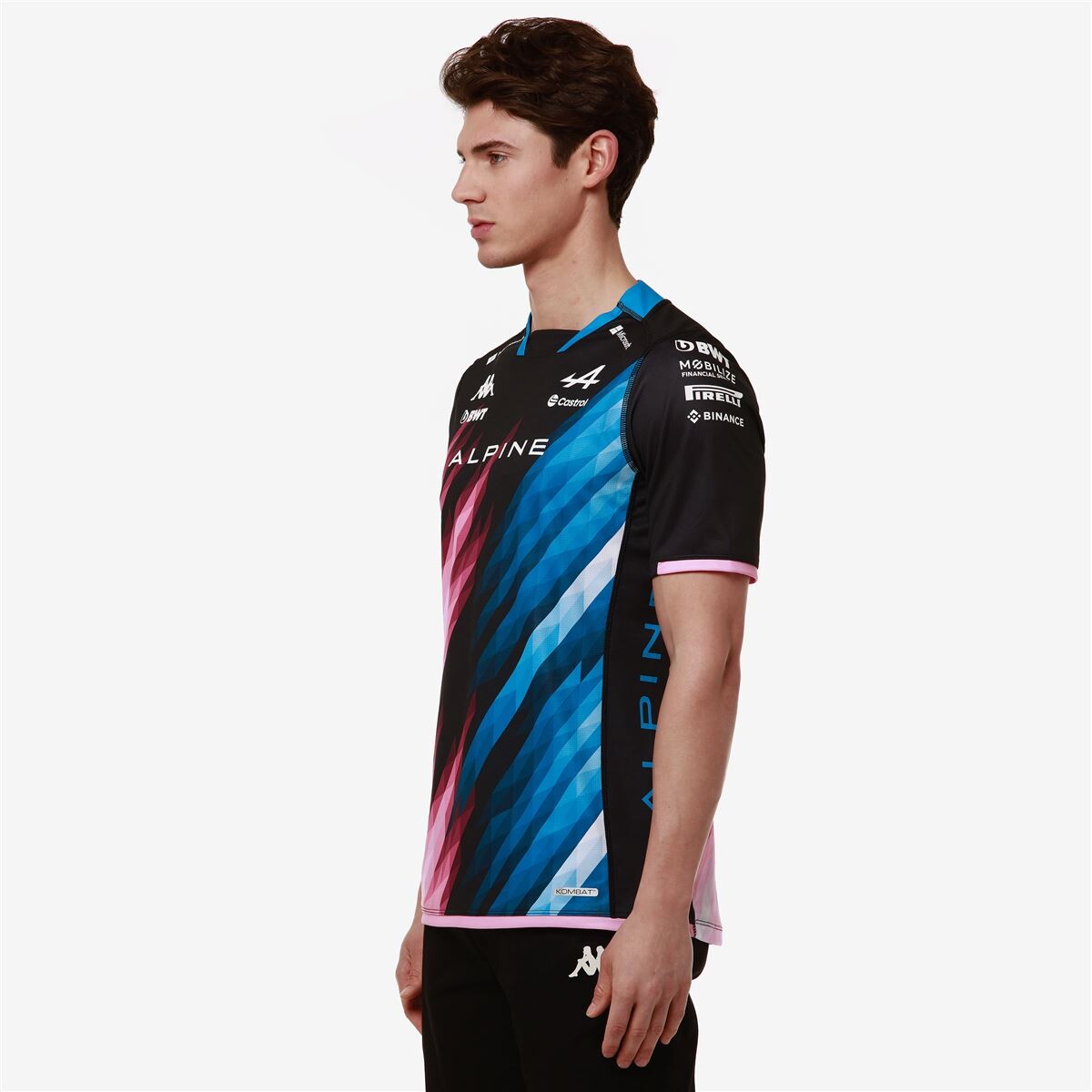 CAMISETA PILOTO KAPPA MEN KOMBAT 2024 ALPINE F1 BLACK BLUE - 3
