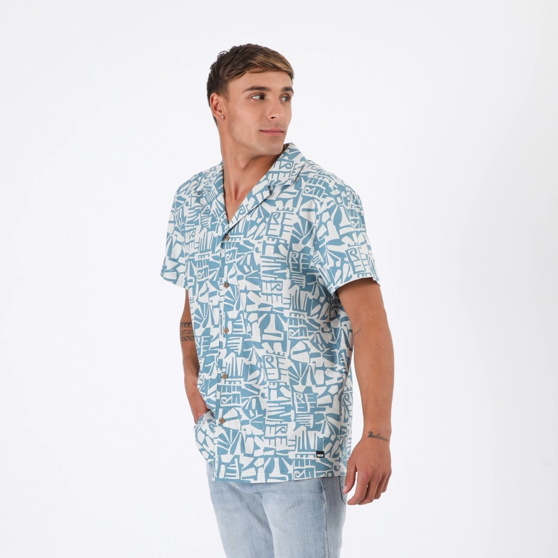 CAMISA REEF MEN CELESTE DISEÑOS AZUL - 3