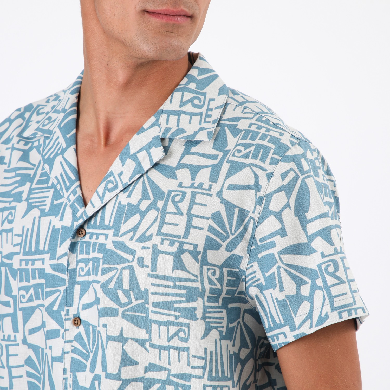 CAMISA REEF MEN CELESTE DISEÑOS AZUL - 4