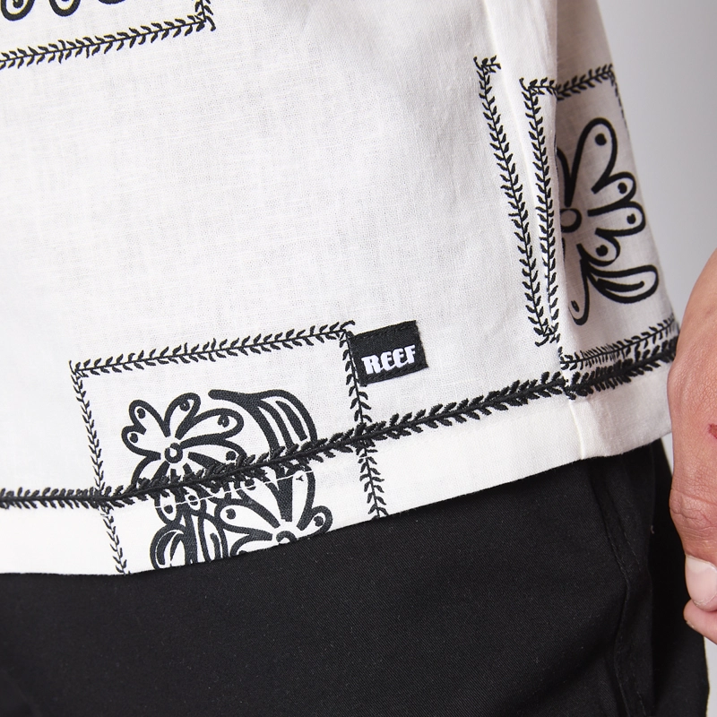 CAMISA REEF MEN BEIGE DISEÑOS NEGRO - 9