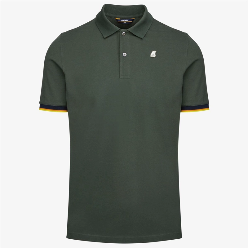 POLERA K-WAY MEN VINCENT GREEN BLACKISH - 1