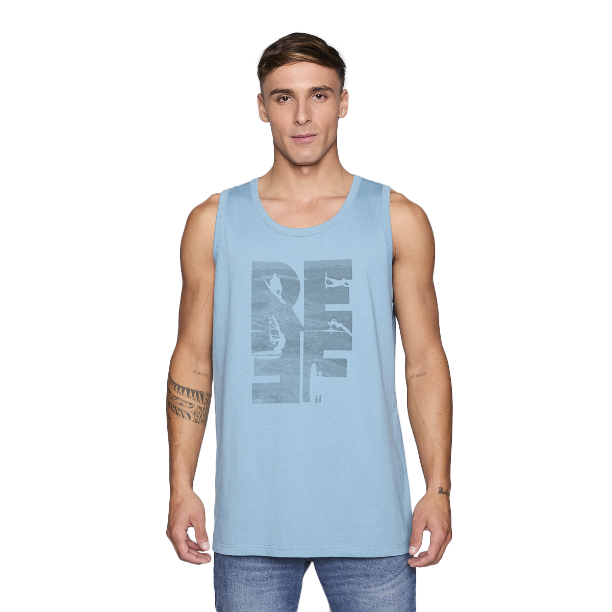 POLERA TANK REEF MEN BIG REEF BLUE - 1