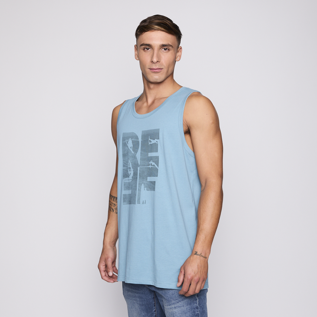 POLERA TANK REEF MEN BIG REEF BLUE - 2