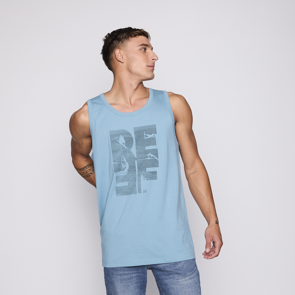 POLERA TANK REEF MEN BIG REEF BLUE - 4