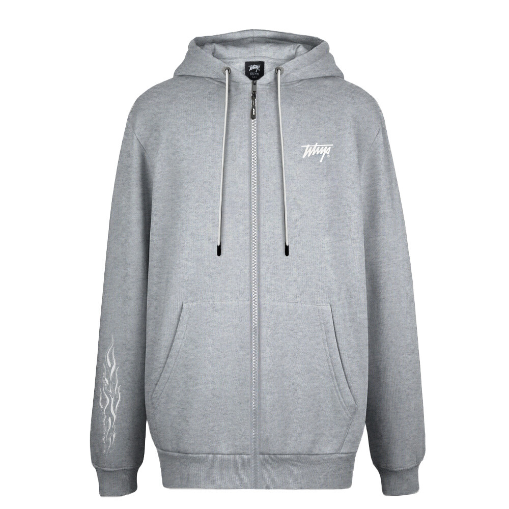 POLERON WHATUP HOMBRE FULL ZIPPER FLAME GREY - 1