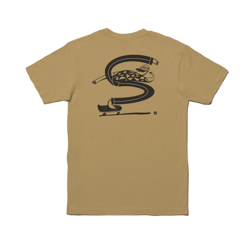 POLERA STANCE POUNDING PAVEMENT TEE KHAKI - 2