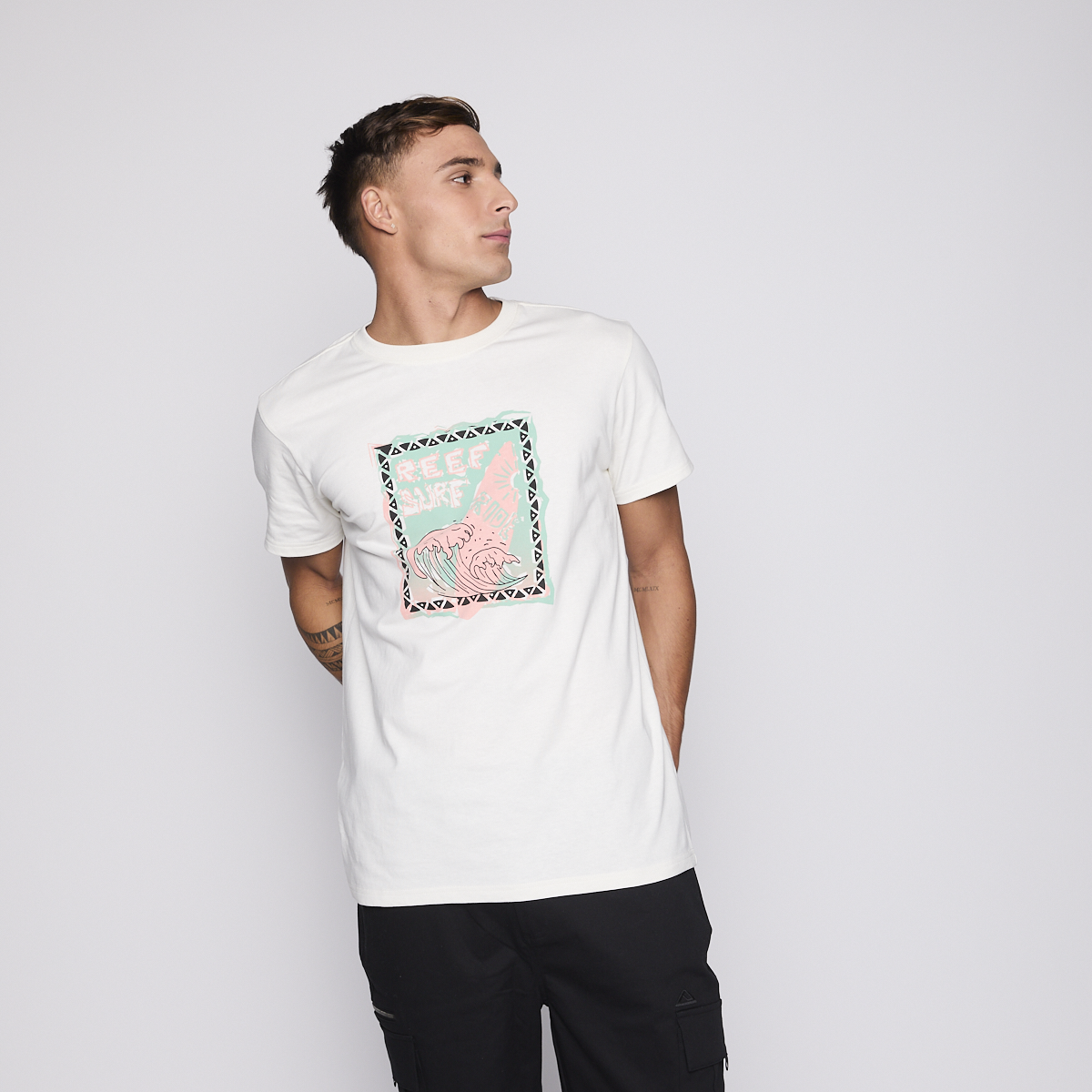 POLERA REEF MEN SURF SURF BEIGE - 5