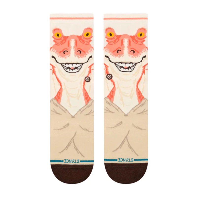 STANCE SOCK KIDS JAR JAR CREW VINTAGE WHITE - 2
