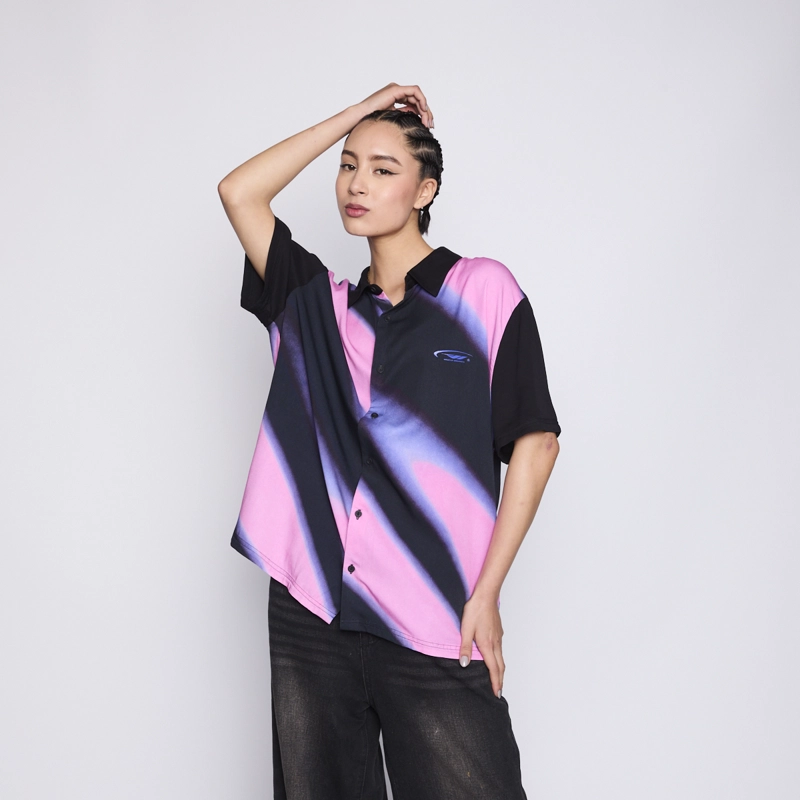 CAMISA WHATUP MEN LIQUID BLACK PINK - 3