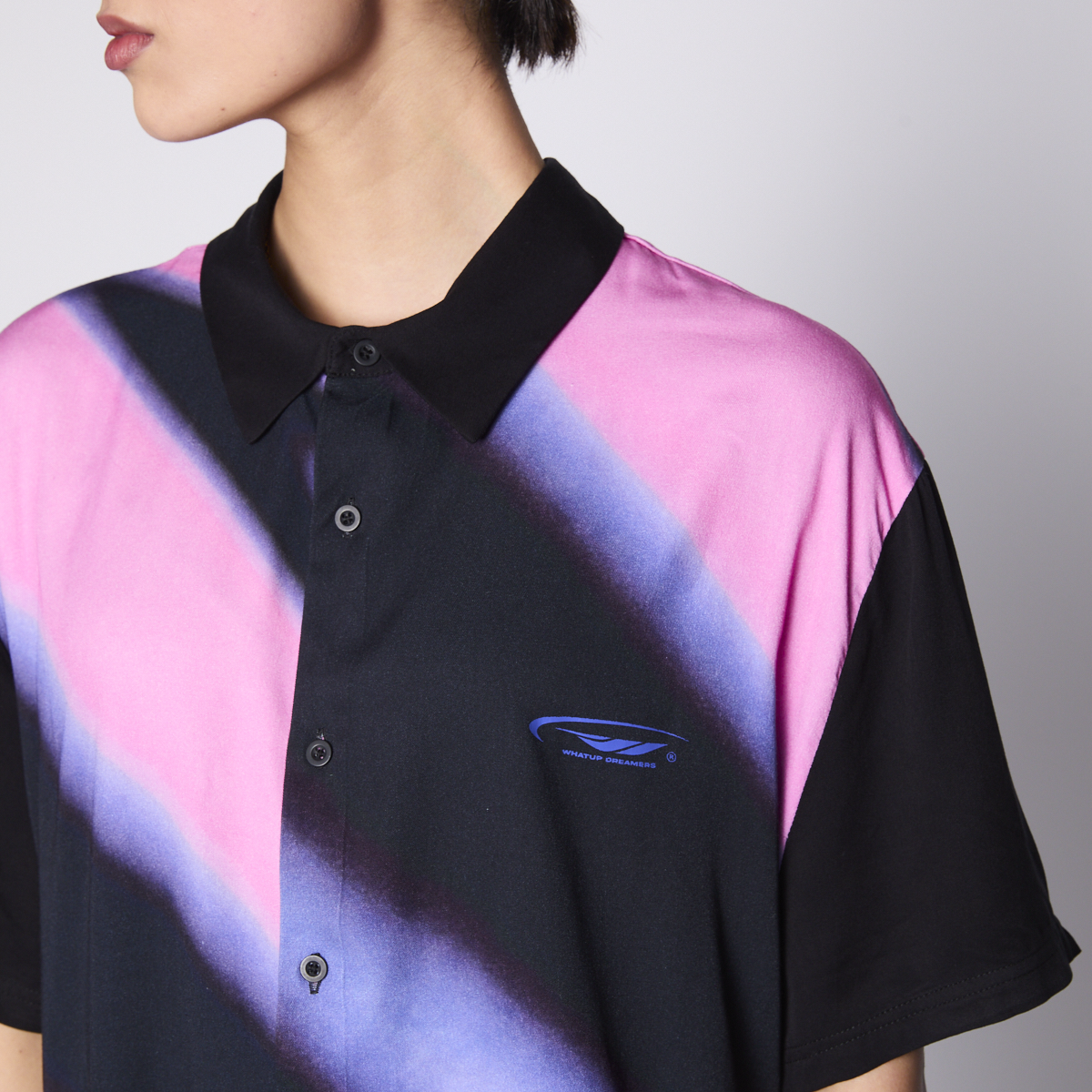 CAMISA WHATUP MEN LIQUID BLACK PINK - 4