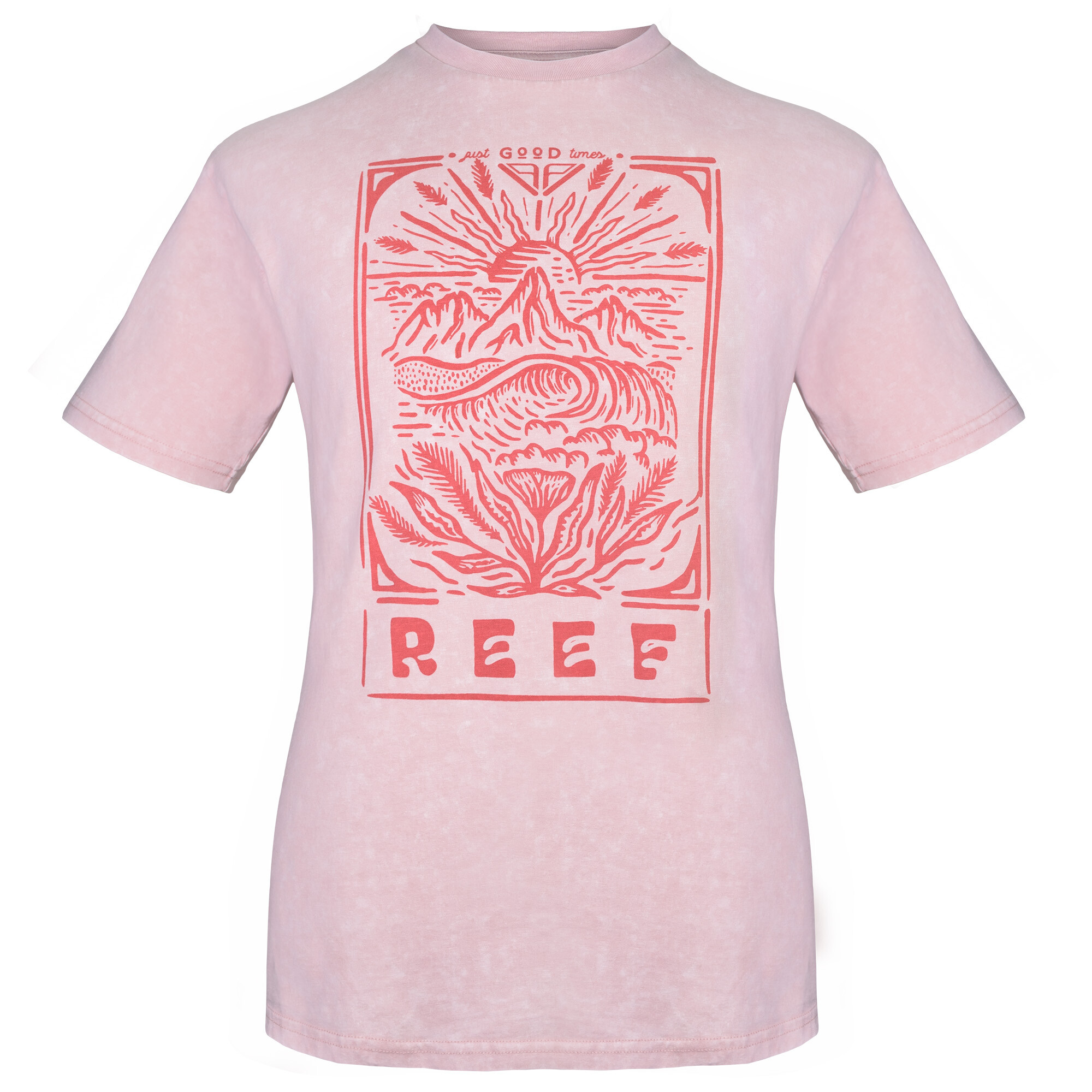 POLERA REEF WOMEN WAVES PINK RED - 1