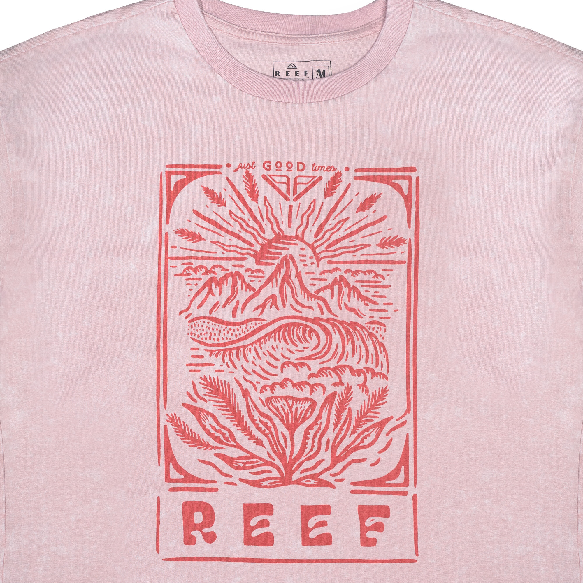 POLERA REEF WOMEN WAVES PINK RED - 3