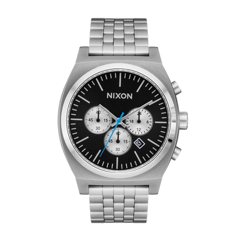 RELOJ TIME TELLER CHRONO CHROME BLACK - 1