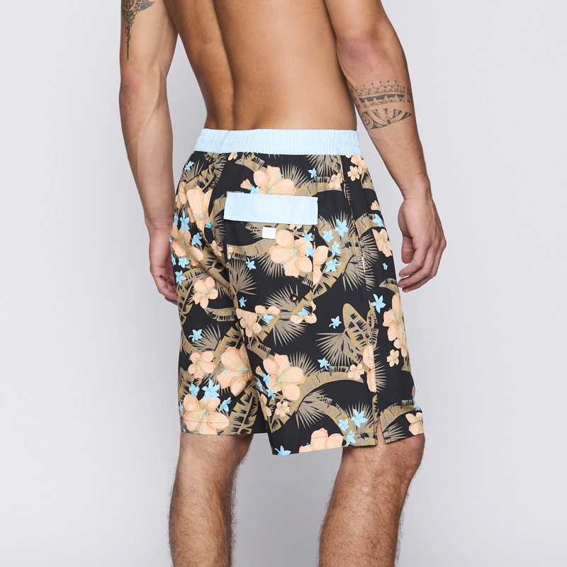 TRAJE DE BAÑO REEF MEN BLACK BLUE FLOWERS - 2