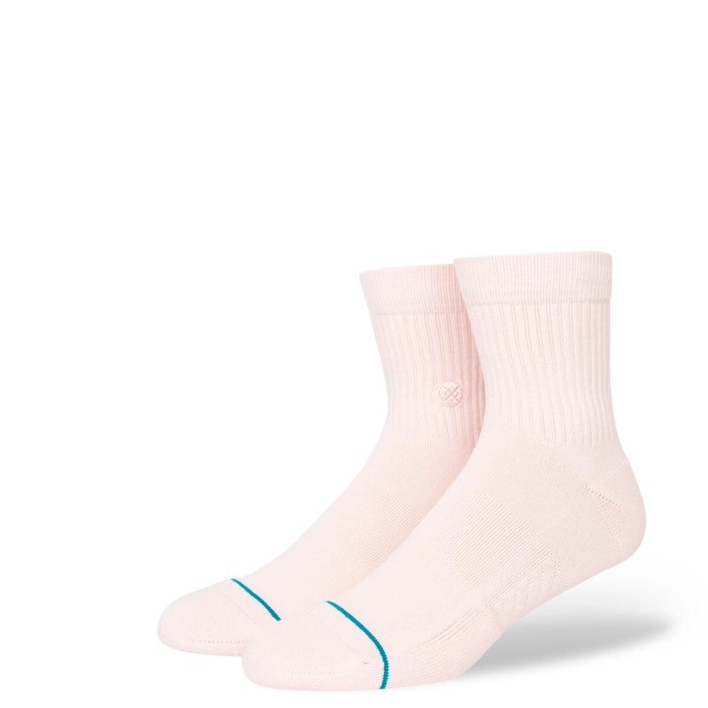 STANCE SOCK MEN ICON QUARTER PINK - 1
