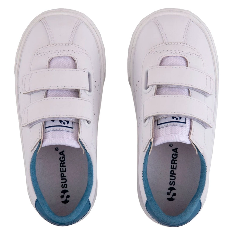 ZAPATILLA 2843 KIDS CLUB STRAPS ACT WHITE BLUE SUPERGA - 2