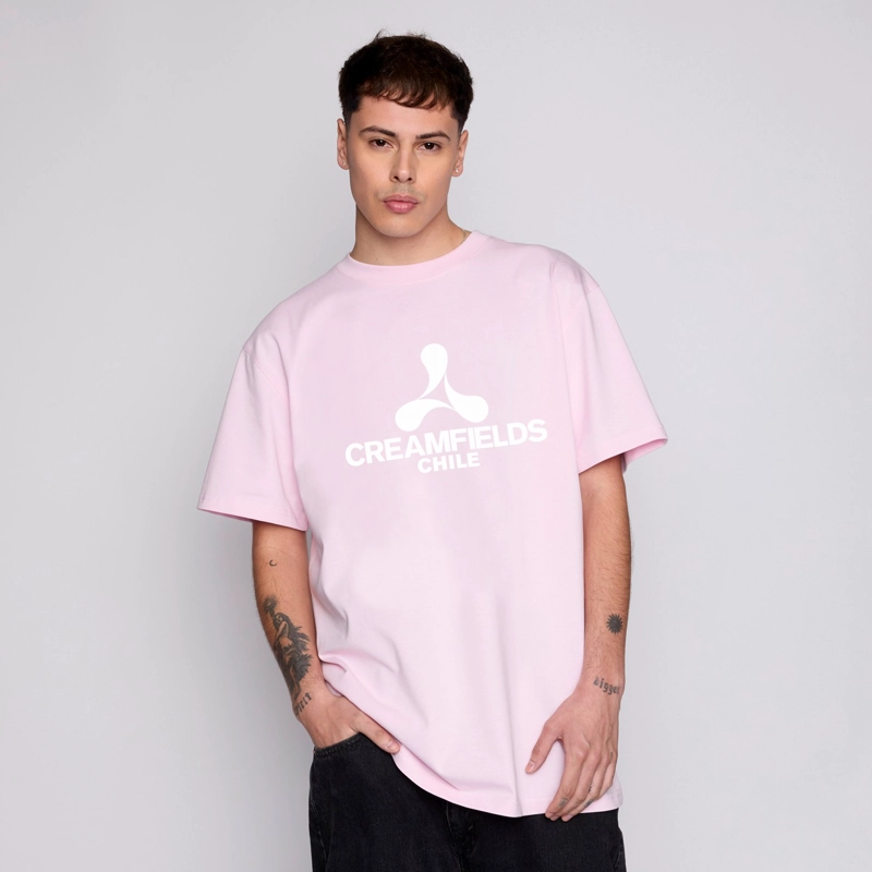 POLERA CREAMFIELDS X WHATUP PINK ICON LOGO WHITE - 1
