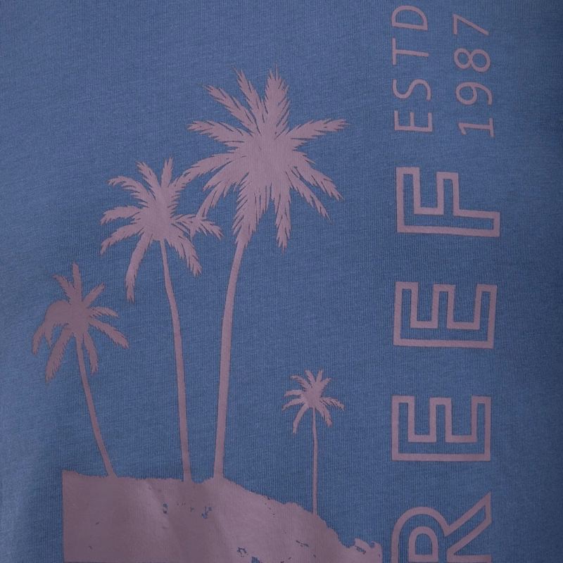 POLERA KIDS PALM BLUE BURGUNDY - 4