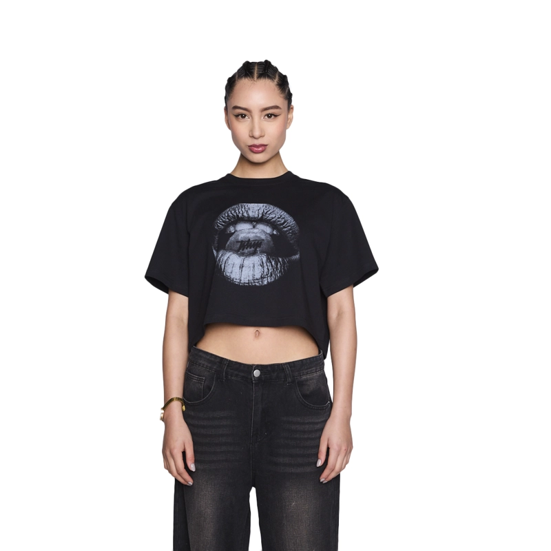 POLERA CROP WHATUP WOMEN BITE BLACK - 1