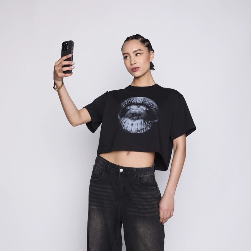 POLERA CROP WHATUP WOMEN BITE BLACK - 3