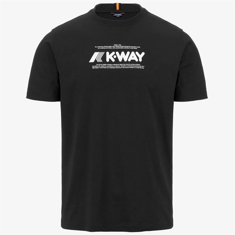 POLERA K-WAY MEN ODOM TYPO BLACK PURE - 1