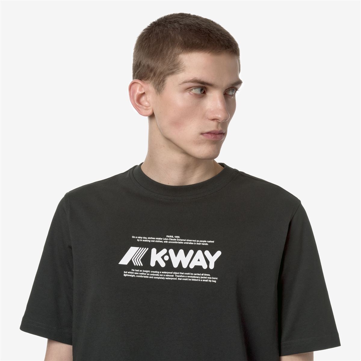 POLERA K-WAY MEN ODOM TYPO BLACK PURE - 5