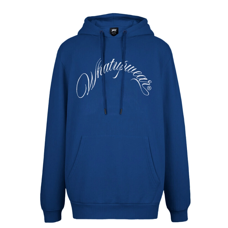 POLERON WHATUP HOMBRE HOODIE LOGO BLUE - 1