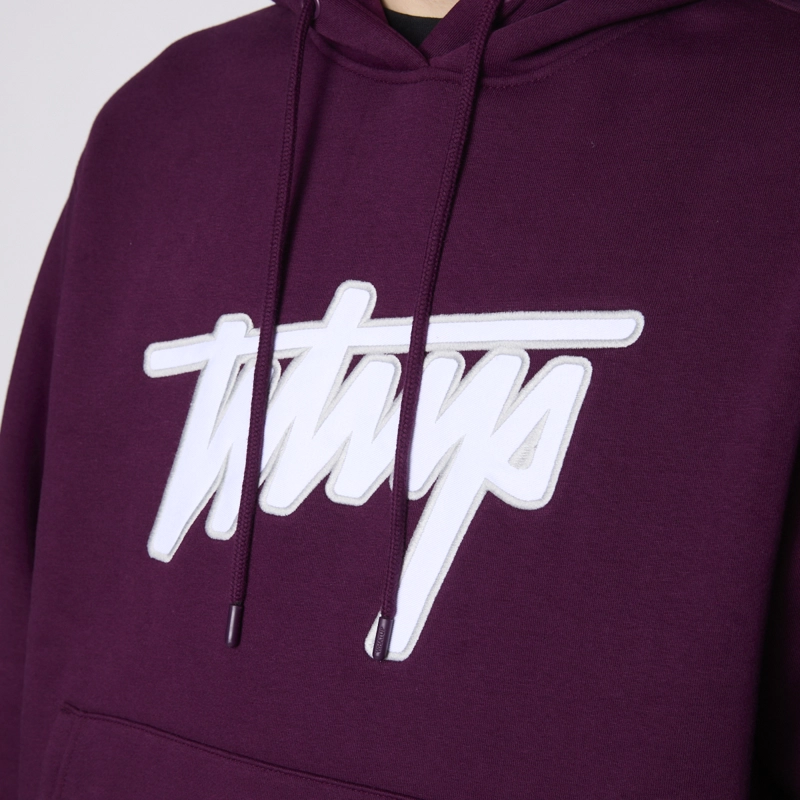 POLERON WHATUP HOMBRE HOODIE PURPLE WHITE - 5
