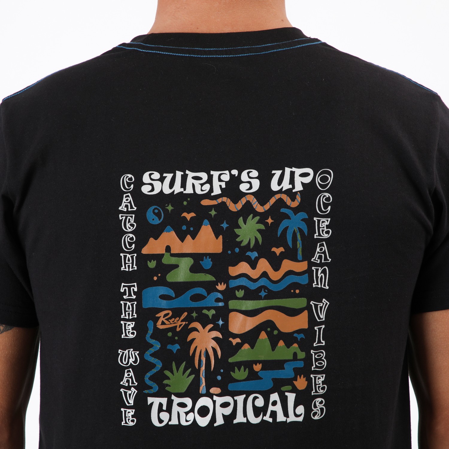 POLERA REEF MEN SURFS UP BLACK - 2