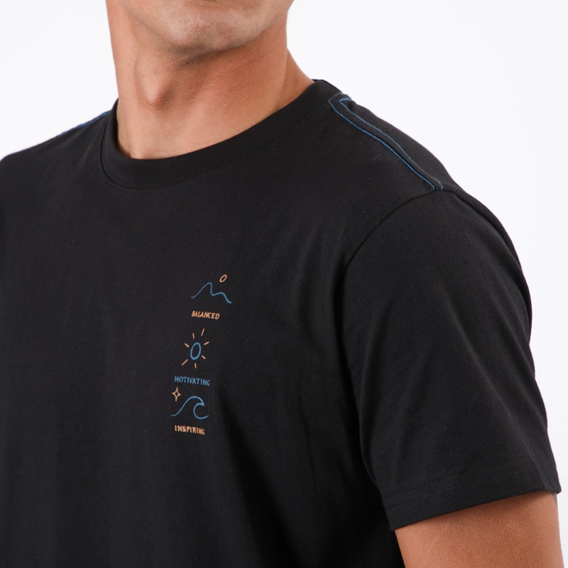 POLERA REEF MEN SURFS UP BLACK - 3