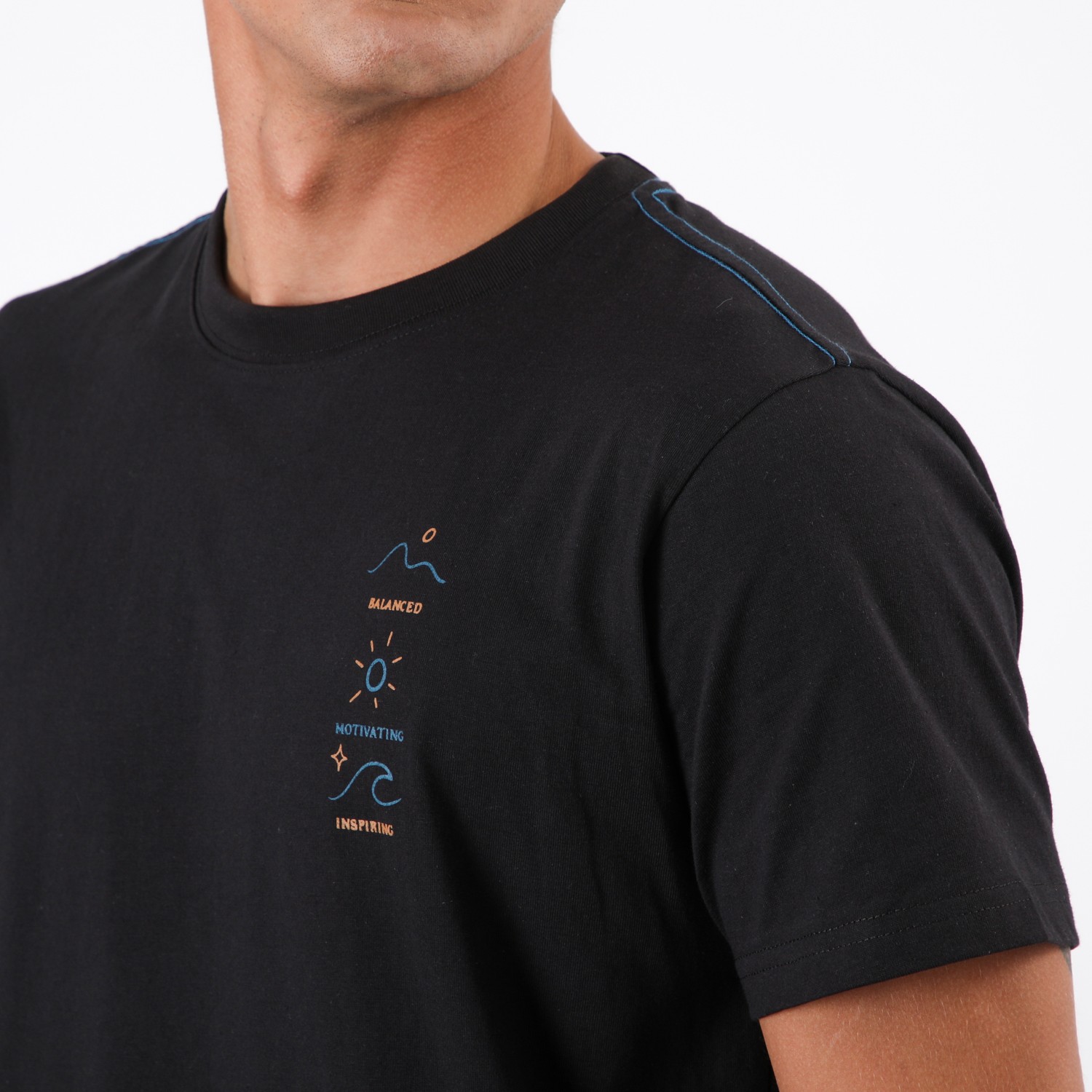 POLERA REEF MEN SURFS UP BLACK - 3