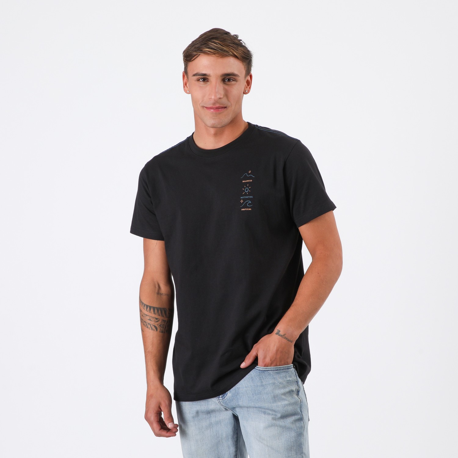 POLERA REEF MEN SURFS UP BLACK - 4