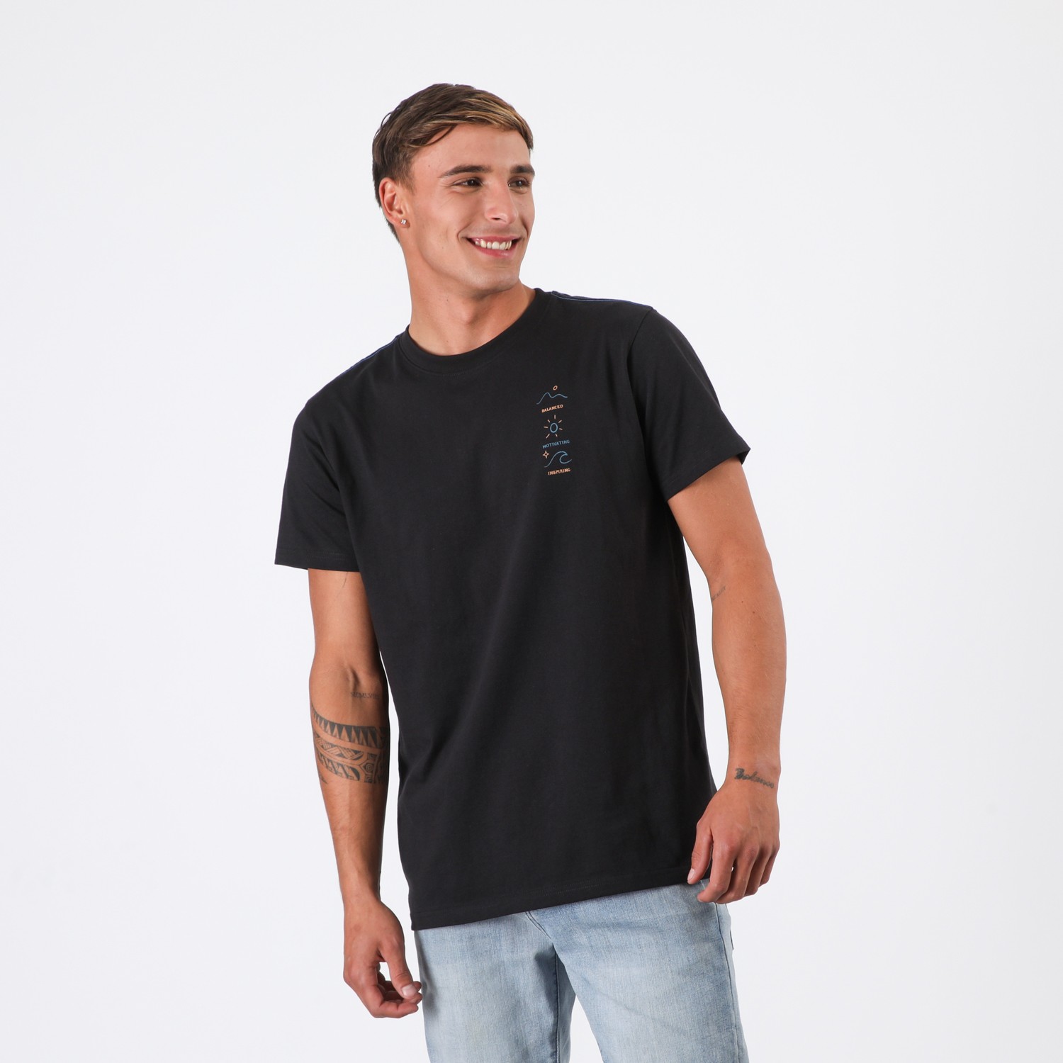 POLERA REEF MEN SURFS UP BLACK - 5