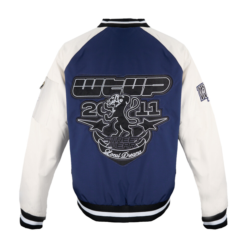 CHAQUETA WHATUP HOMBRE VARSITY BUTTONS BLUE - 2