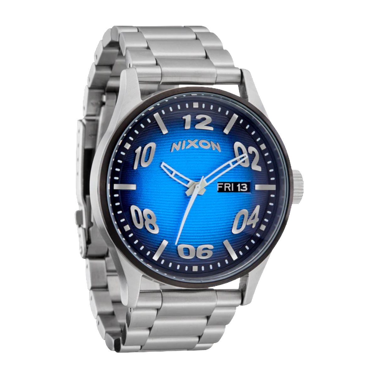 RELOJ NIXON SENTRY FISHEYE SILVER BLUE - 2