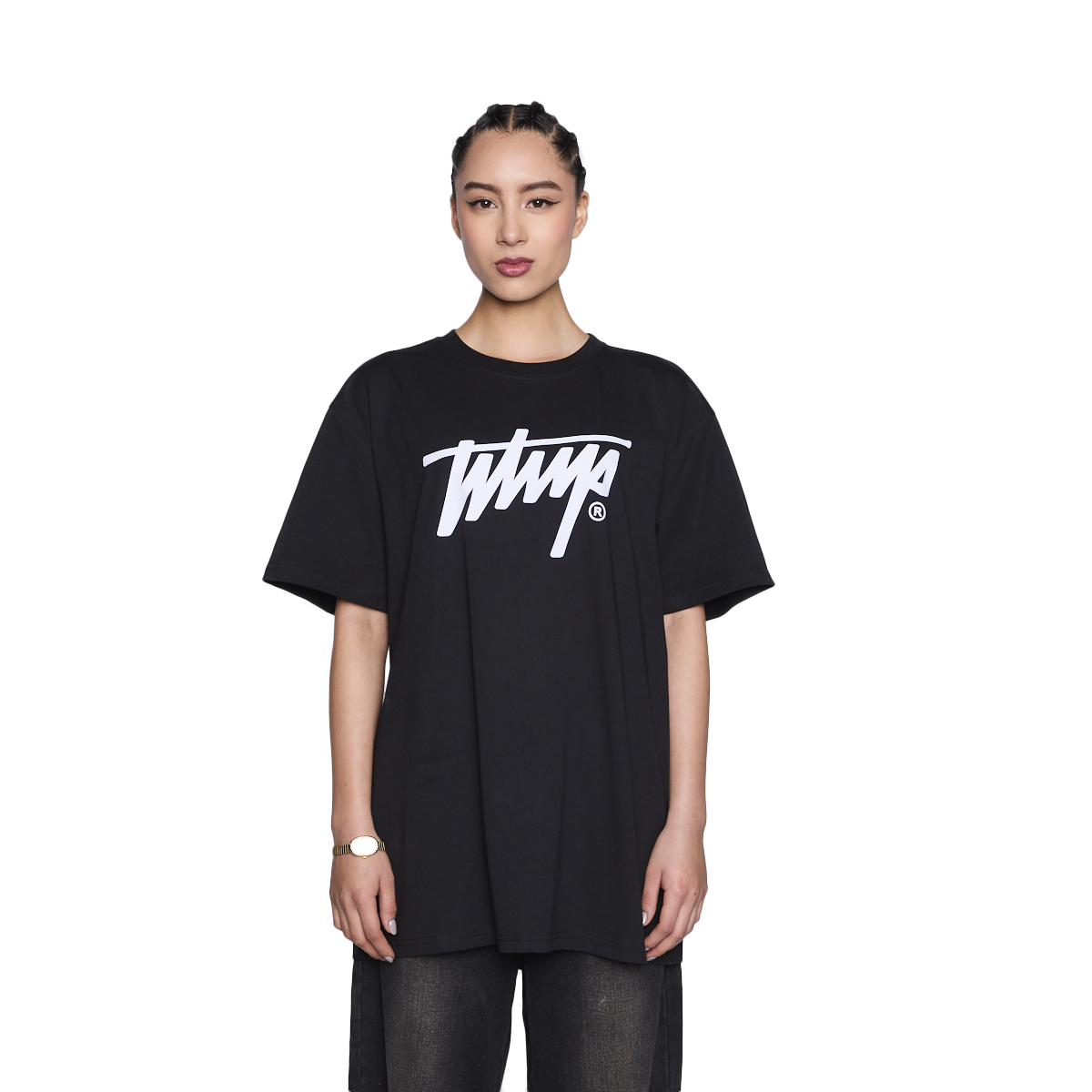 POLERA WHATUP ICON LOGO BLACK WHITE - 1