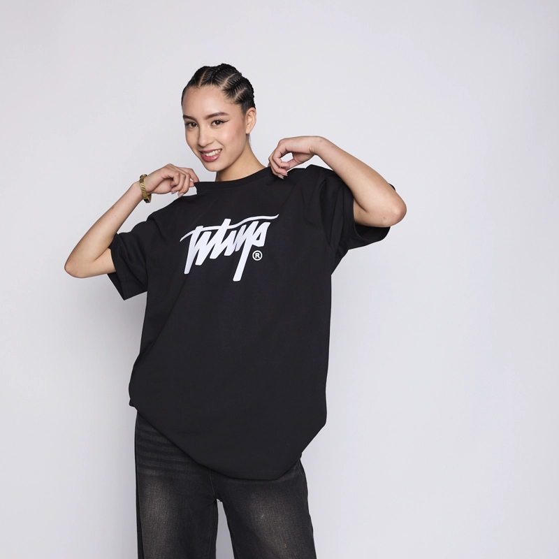 POLERA WHATUP ICON LOGO BLACK WHITE - 3