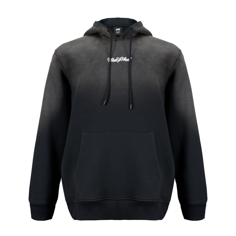 POLERON WHATUP HOMBRE HOODIE TINY LOGO GREY WHITE - 1
