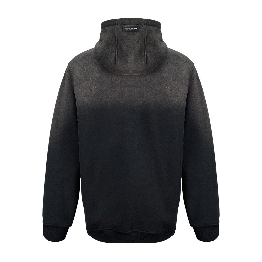 POLERON WHATUP HOMBRE HOODIE TINY LOGO GREY WHITE - 2