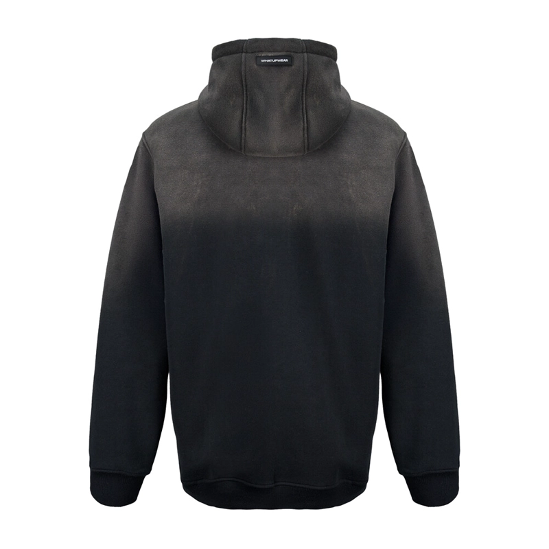 POLERON WHATUP HOMBRE HOODIE TINY LOGO GREY WHITE - 2