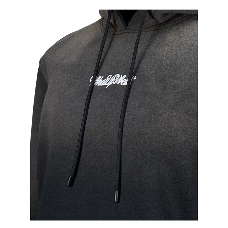 POLERON WHATUP HOMBRE HOODIE TINY LOGO GREY WHITE - 3