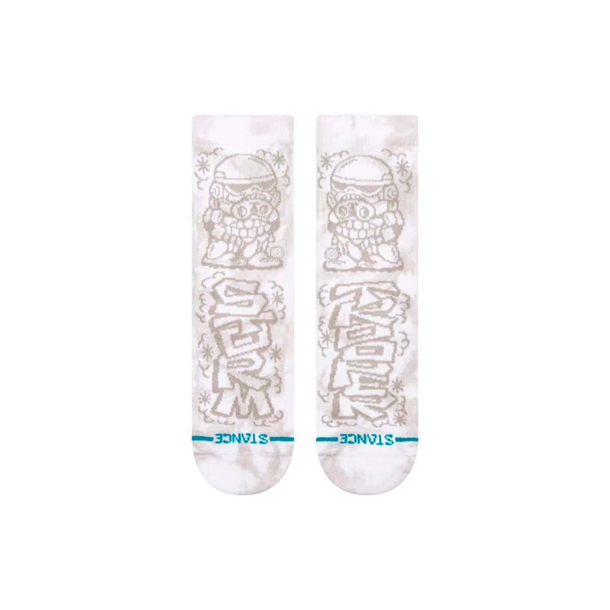 STANCE SOCK KIDS DJ TROOPER CREW WHITE - 2