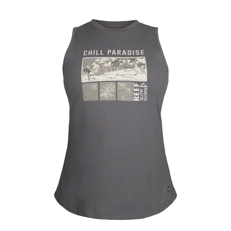 POLERA MUJER REEF 'CHILL PARADISE' ESTILO SUDADERA GRIS - 1