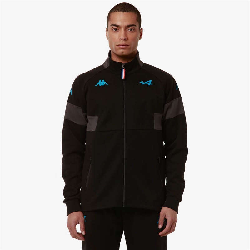 CHAQUETA KAPPA MEN SUPPORTER ADOFRE ALPINE F1 BLACK GREY - 4